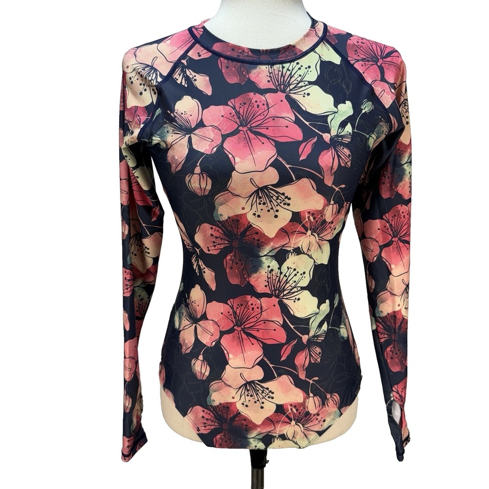 Axesea Long Sleeve One‎ Piece Long Sleeve Rashguard Swimsuit Size 6 Back Zip